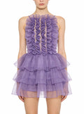 Gentle Halter Tiered Mini Dress Party Dress