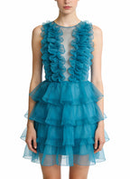 Fresh Sleeveless Gentle Style Party Dress
