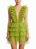 Tiered Ruffle Women's Party Evening Dress