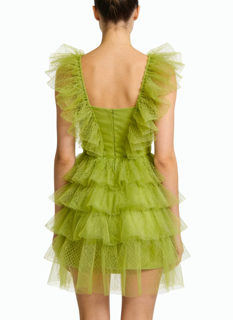 Tiered Ruffle Women's Party Evening Dress