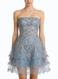 Luxurious Strapless Birthday Party Evening Dress