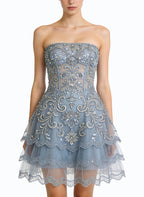 Luxurious Strapless Birthday Party Evening Dress