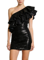 Luxury and Sophisticated One-Shoulder Party Dress