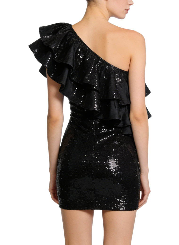 Luxury and Sophisticated One-Shoulder Party Dress