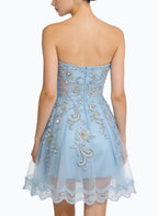Strapless A-Line Mini Party Dress