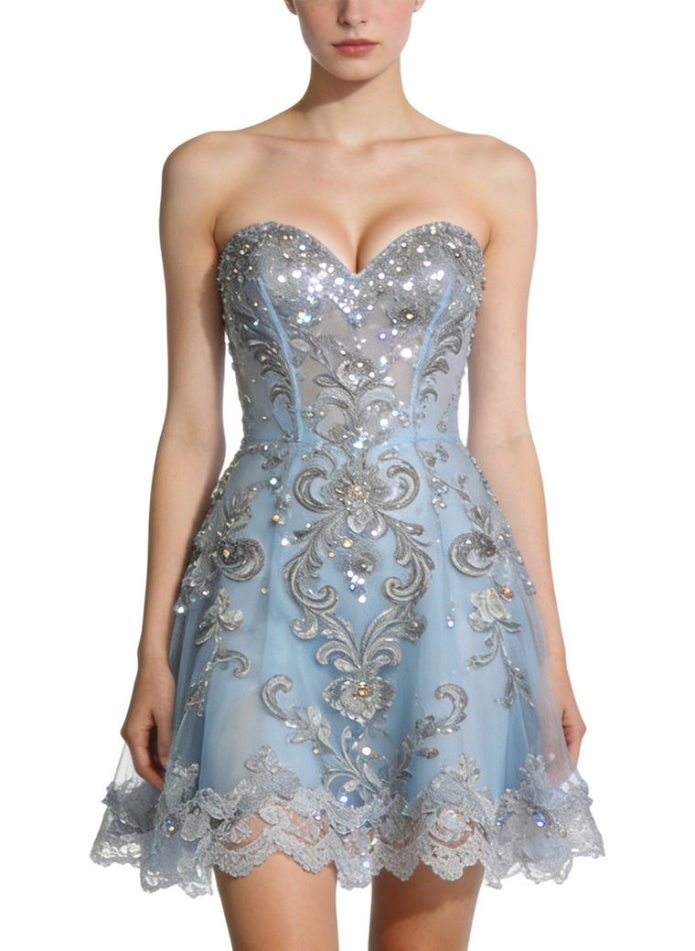 Gorgeous Strapless A-Line Mini Dress