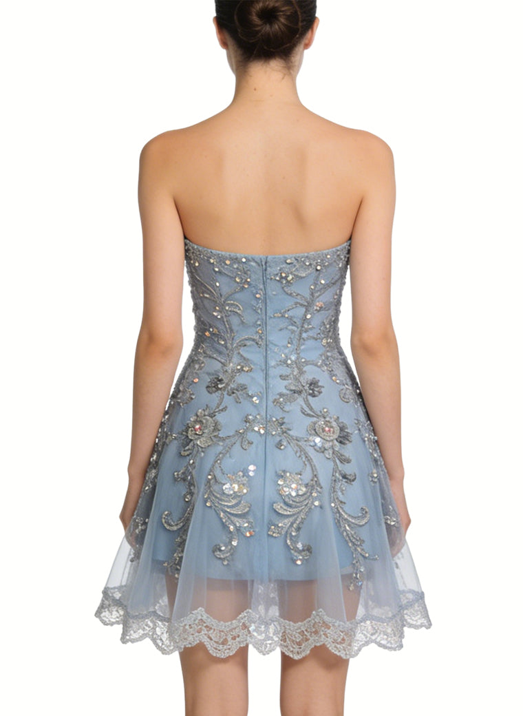 Sexy Strapless A-Line Mini Party Dress