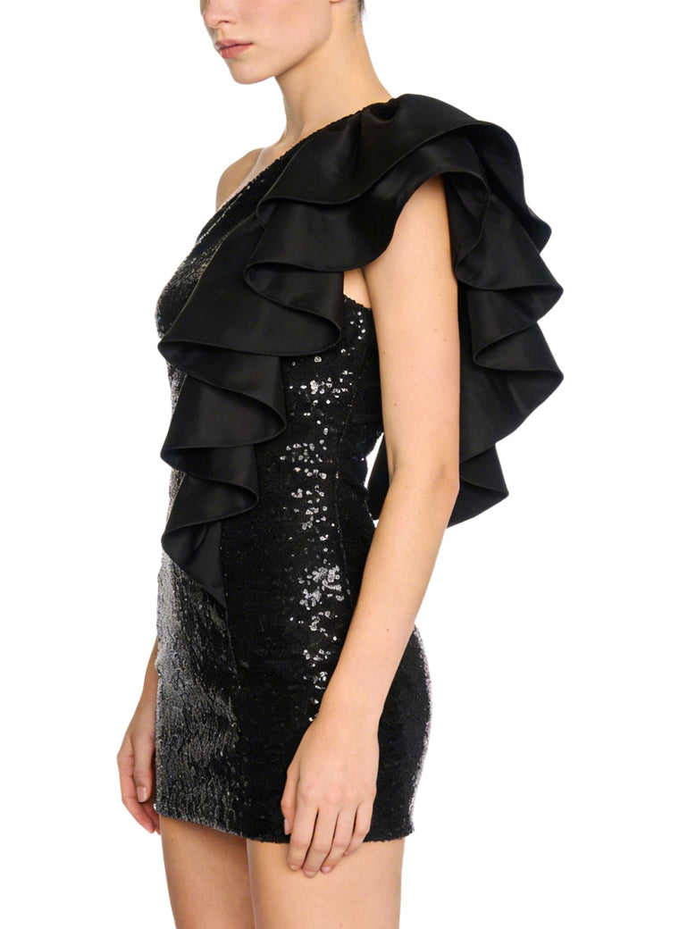 Mini-Skirt Fitted Waist Party Evening Dress