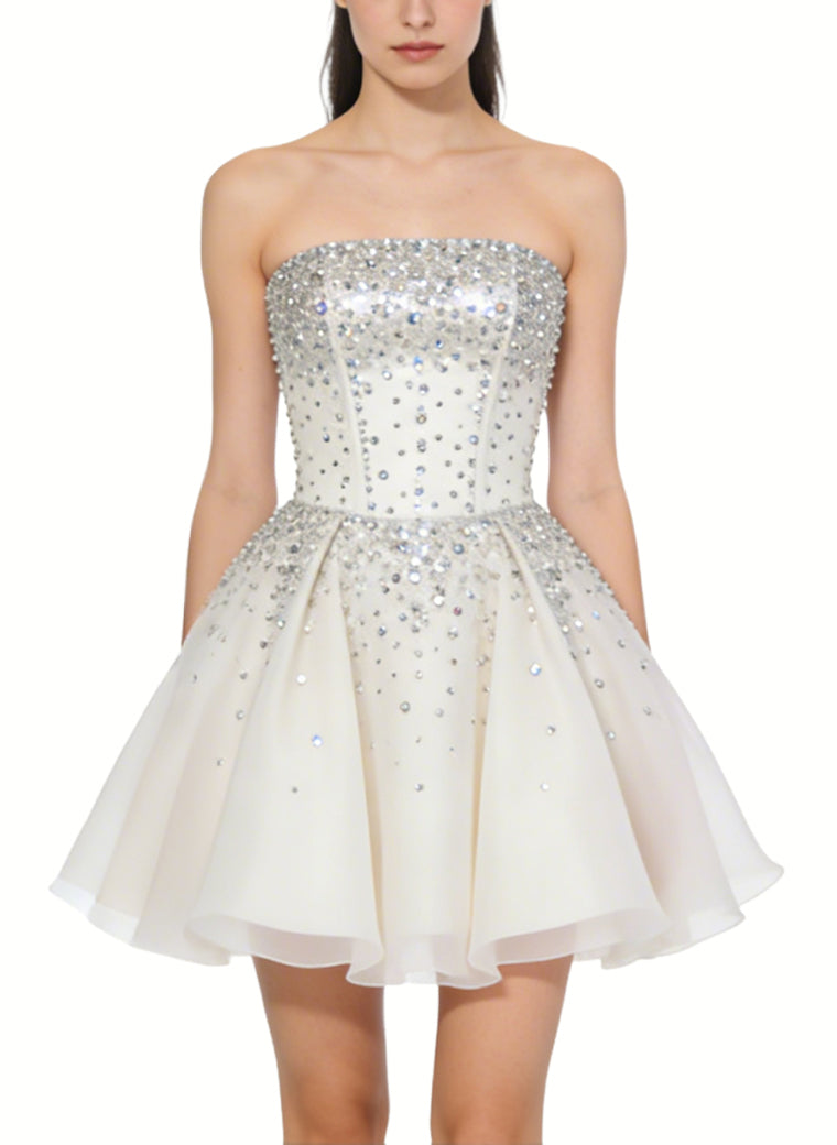 Sweet Cool Strapless Party Evening Dress