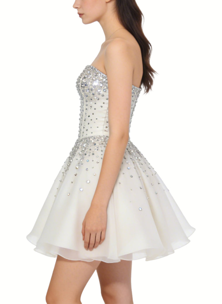 Sweet Cool Strapless Party Evening Dress