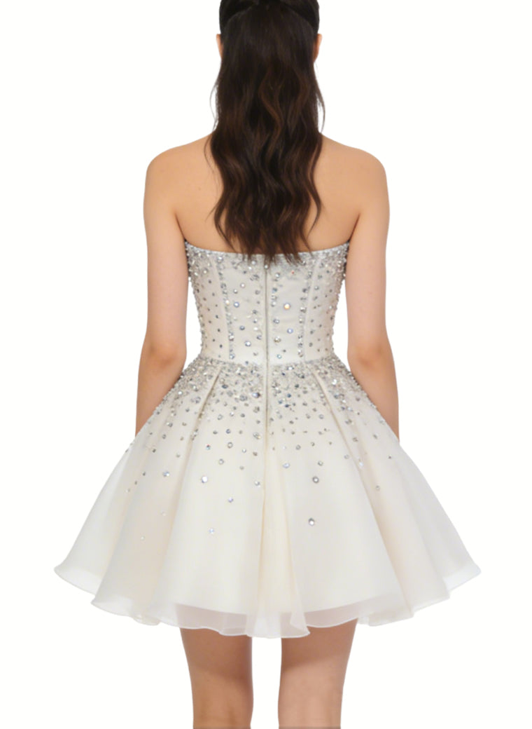 Sweet Cool Strapless Party Evening Dress