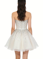Sweet Cool Strapless Party Evening Dress