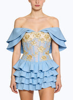 Elegant Off-Shoulder Banquet Evening Dress