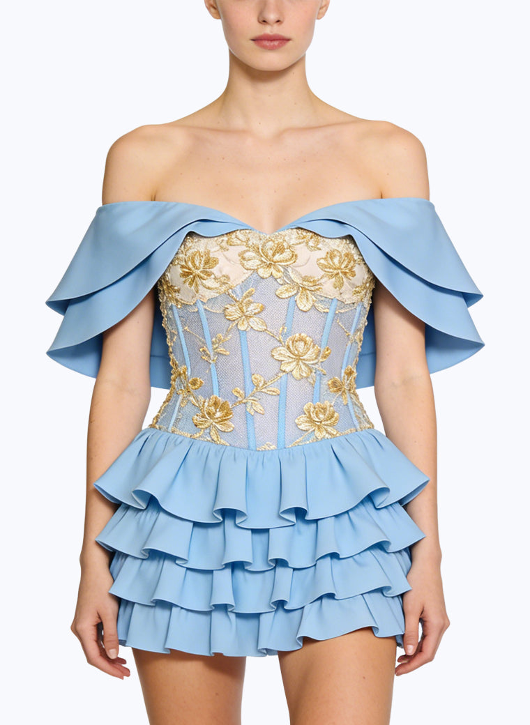 Elegant Off-Shoulder Banquet Evening Dress
