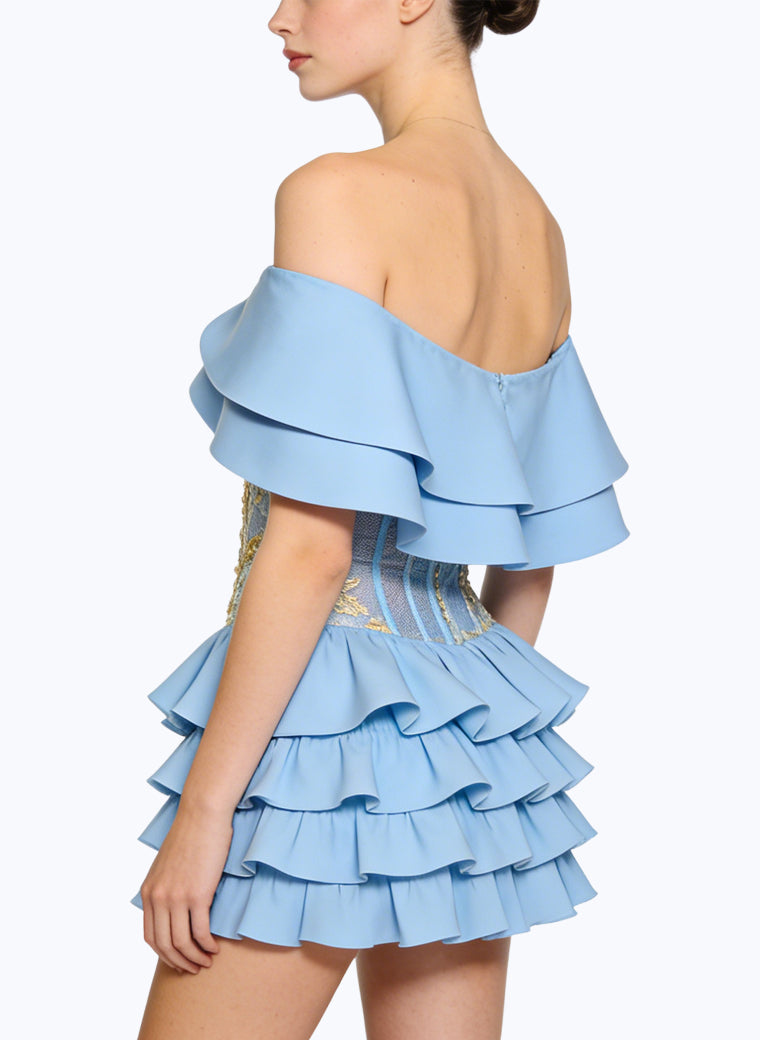 Elegant Off-Shoulder Banquet Evening Dress