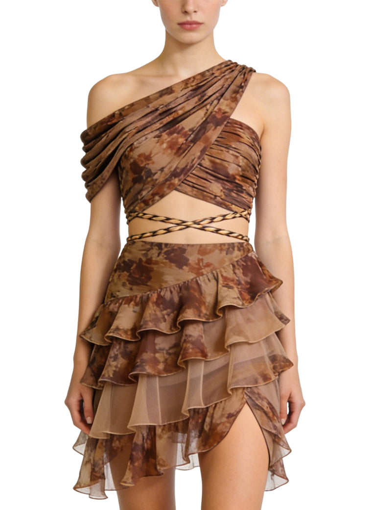 Retro and Unique Mini-Skirt Party Dress