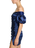 Off-Shoulder Puff Sleeve Party Evening Dress