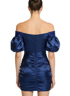 Off-Shoulder Puff Sleeve Party Evening Dress