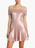 Gentle Off-Shoulder Slim A-Line Mini Dress