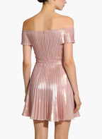 Gentle Off-Shoulder Slim A-Line Mini Dress