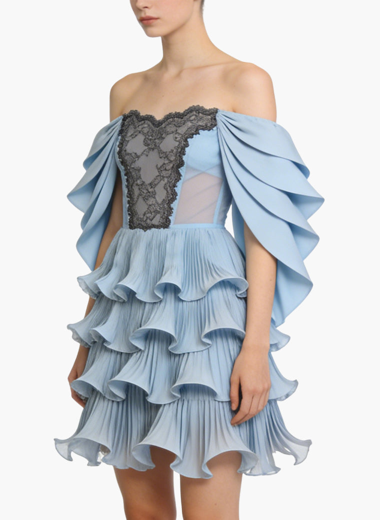 Elegant Off-the-Shoulder Party Evening Gown