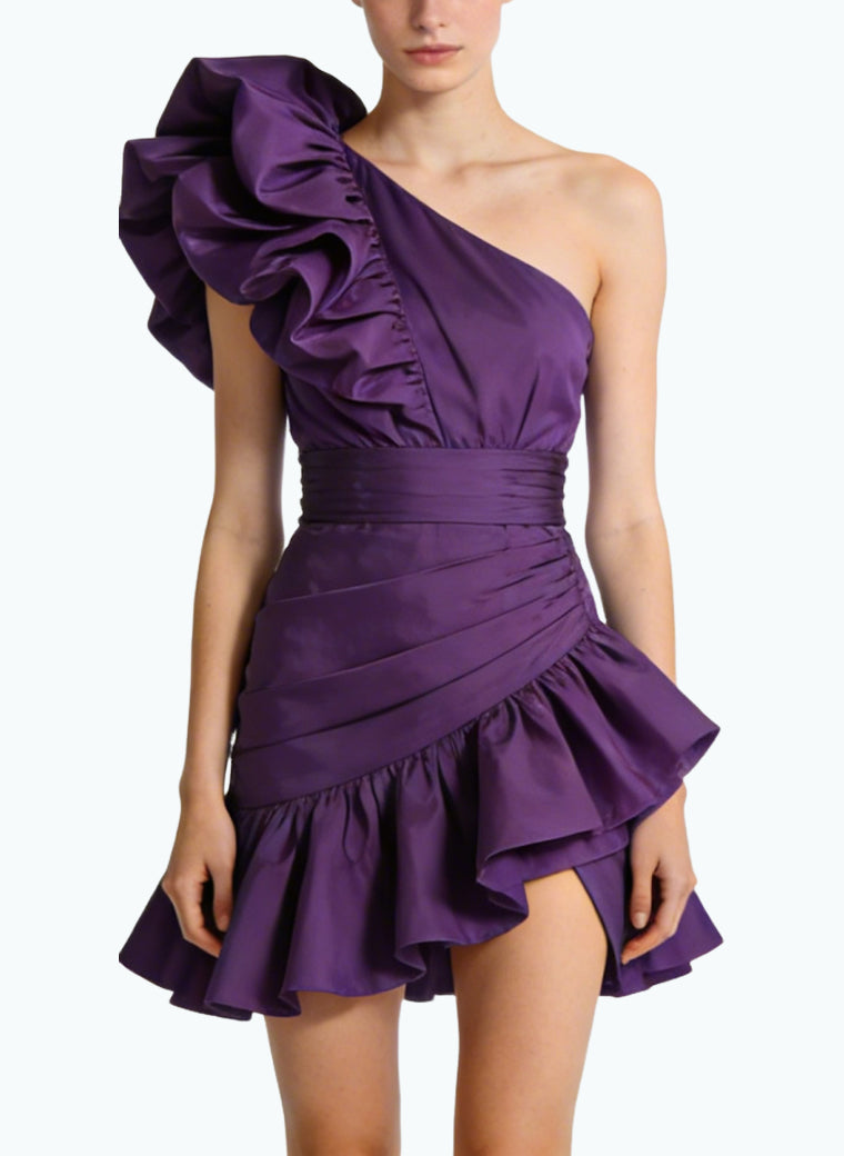 Stylish One-Shoulder Fitted Party Dress