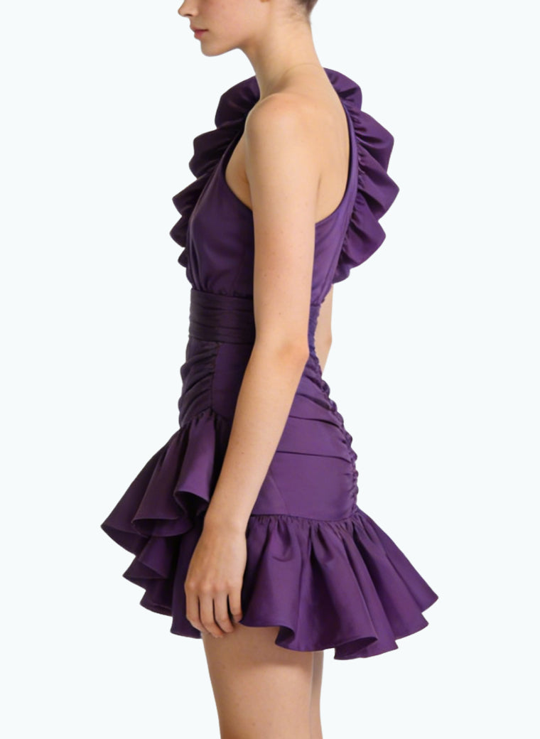 Stylish One-Shoulder Fitted Party Dress