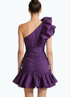 Stylish One-Shoulder Fitted Party Dress
