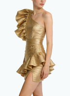 High-End One-Shoulder Sophisticated Party Dress