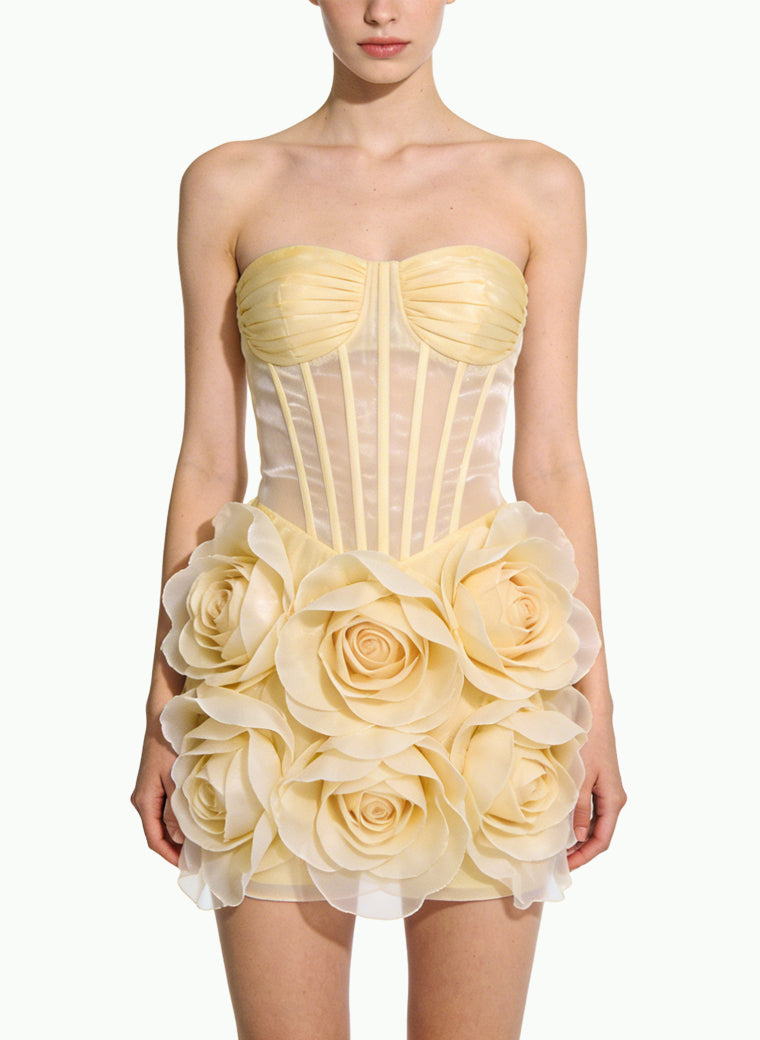 Romantic Strapless Mini-Dress Date Party Evening Dress