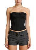 Women's Striped High-waist Shorts