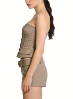 Women's Belted Soft High-waist Tailored Shorts