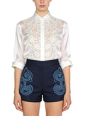 Women's Embroidered High-waist Shorts