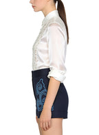 Women's Embroidered High-waist Shorts