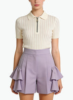 Women's Ruffled Tiered High-waist Shorts