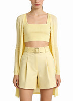 Women's Belted High-waist Tailored Shorts