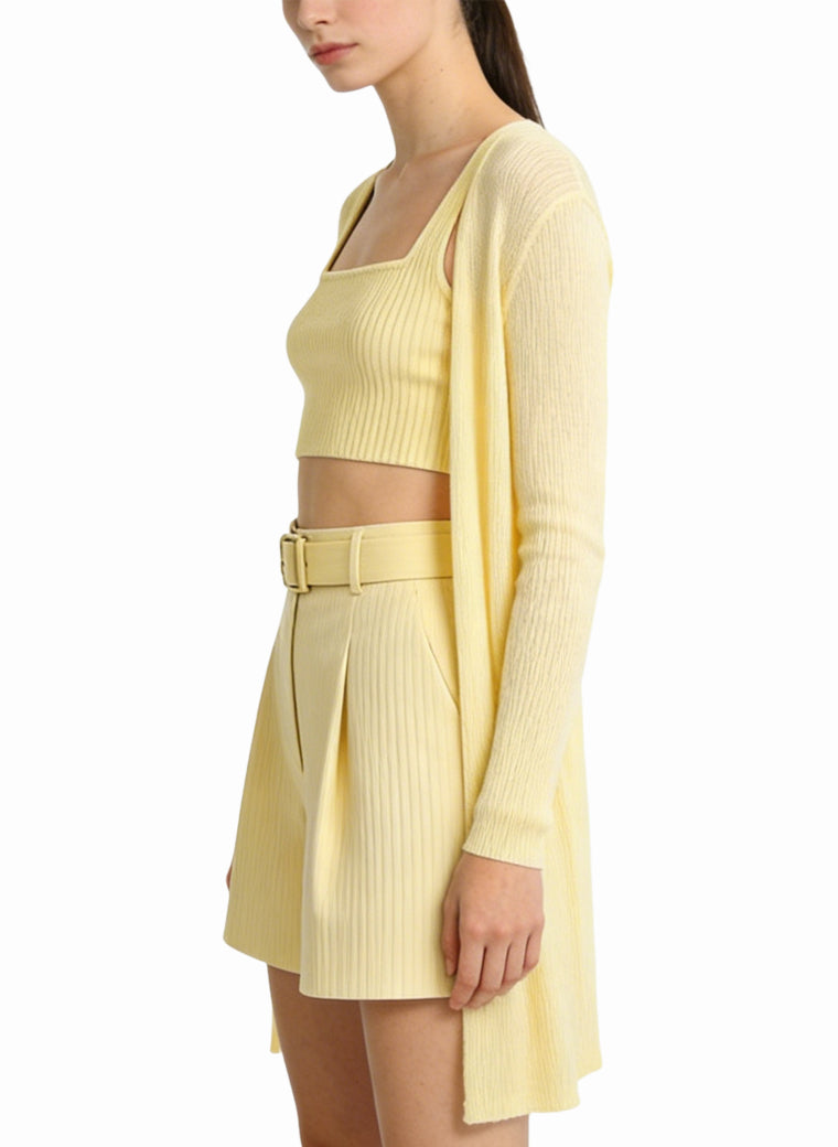 Women's Belted High-waist Tailored Shorts