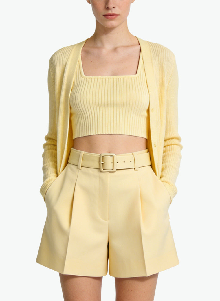 Women's Casual Belted Tailored Shorts