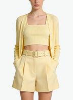 Women's Casual Belted Tailored Shorts