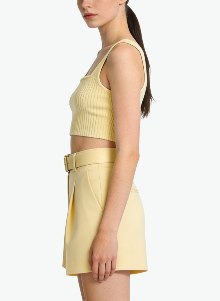 Women's Casual Belted Tailored Shorts