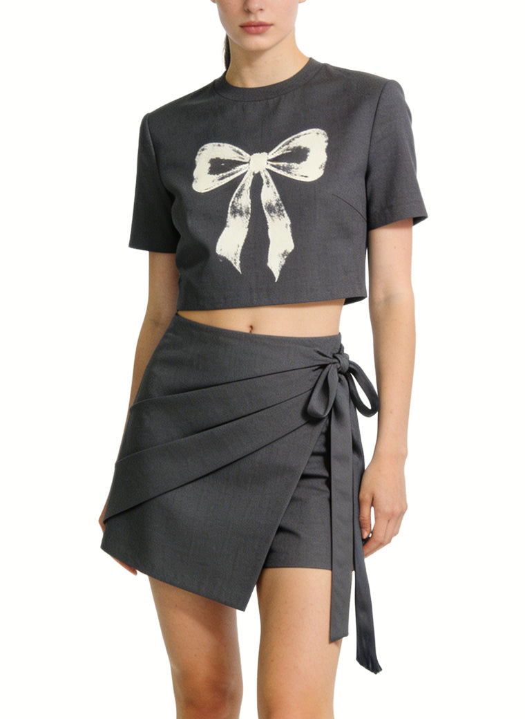 Women's Wrap-front High-waist Soft Mini Shorts