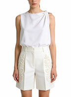 Women's Embroidered High-waist Tailored Shorts