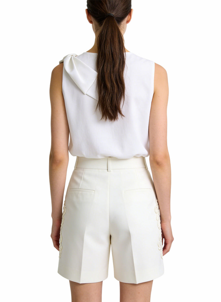 Women's Embroidered High-waist Tailored Shorts