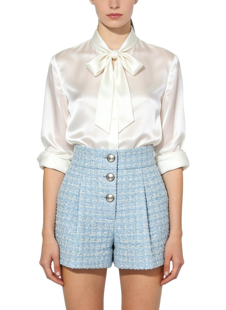 Women's Plaid Pattern High-waist Shorts