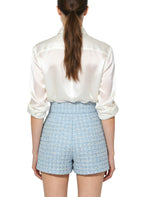 Women's Plaid Pattern High-waist Shorts