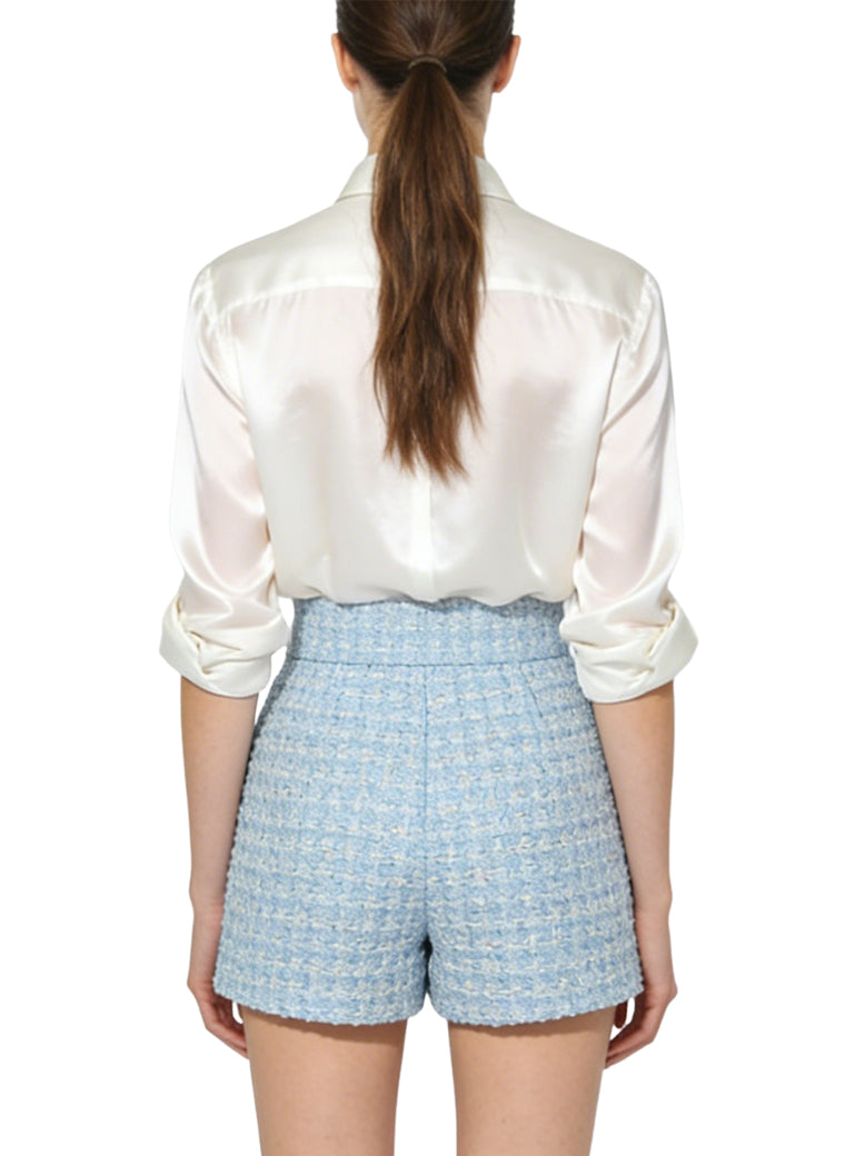 Women's Plaid Pattern High-waist Shorts