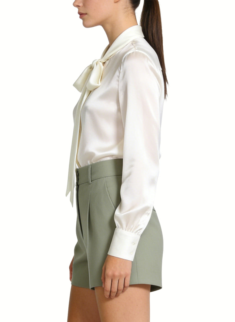 Women's High-waist Pleated Casual Tailored Shorts