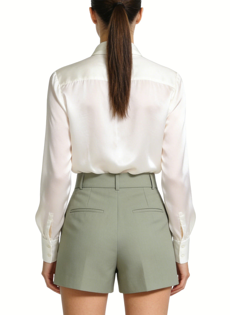 Women's High-waist Pleated Casual Tailored Shorts