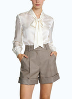 Women's Comfortable High-waist Tailored Shorts