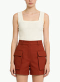 Women's Cargo Pocket High-waist Shorts